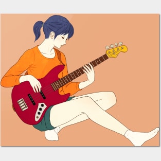 Bass girl Posters and Art